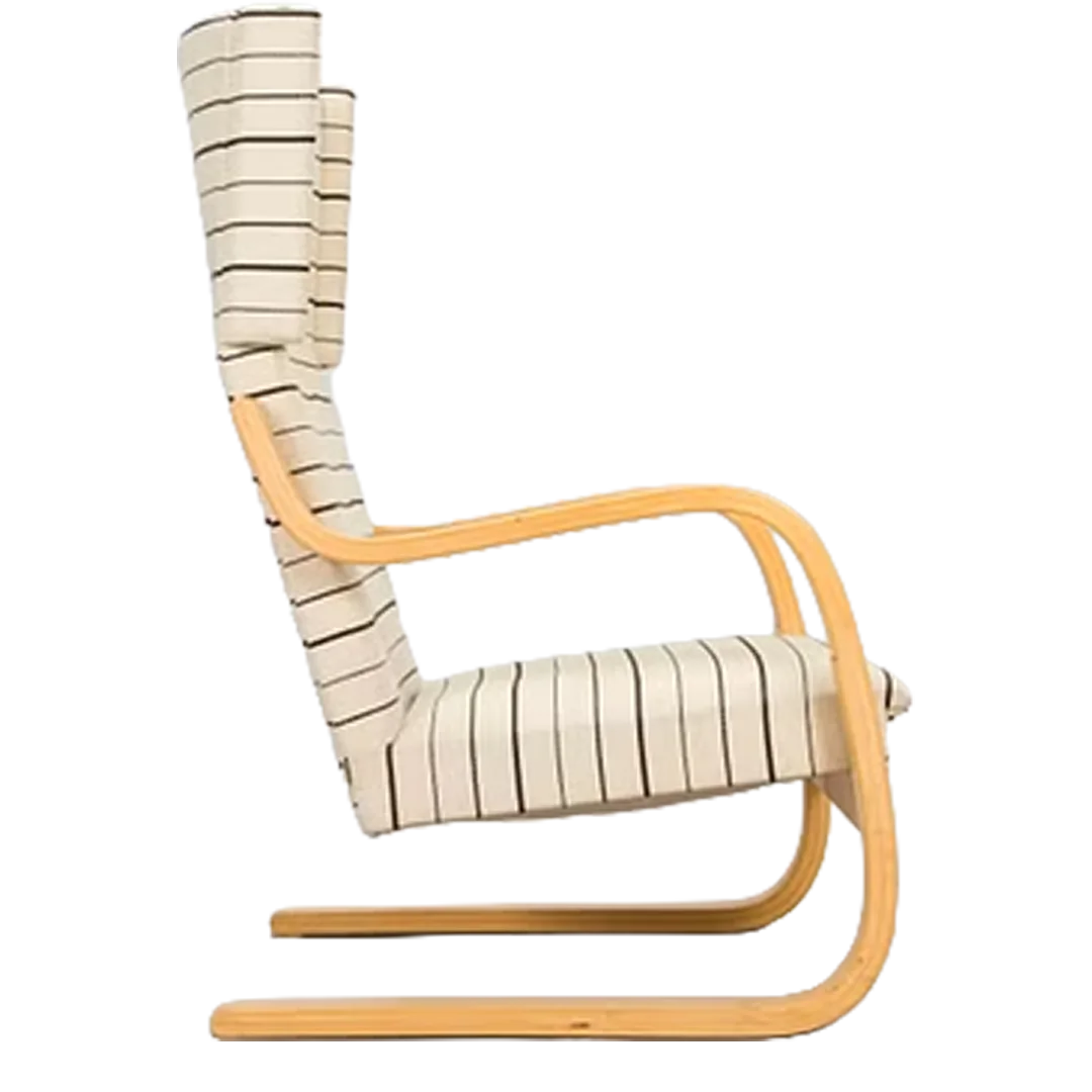 1934 Alvar Aalto : Model 401 bent birch tallback armchair, Artek