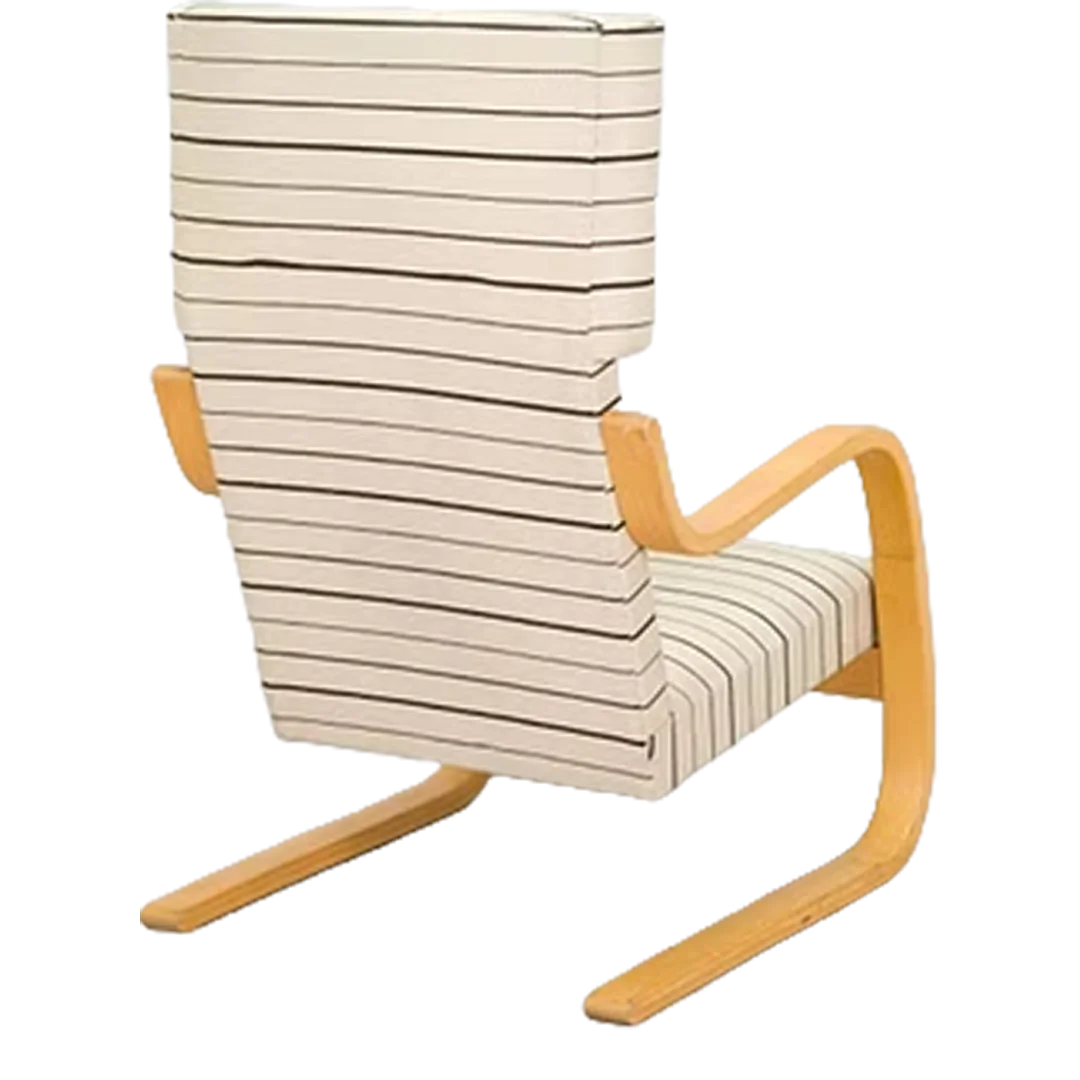 1934 Alvar Aalto : Model 401 bent birch tallback armchair, Artek