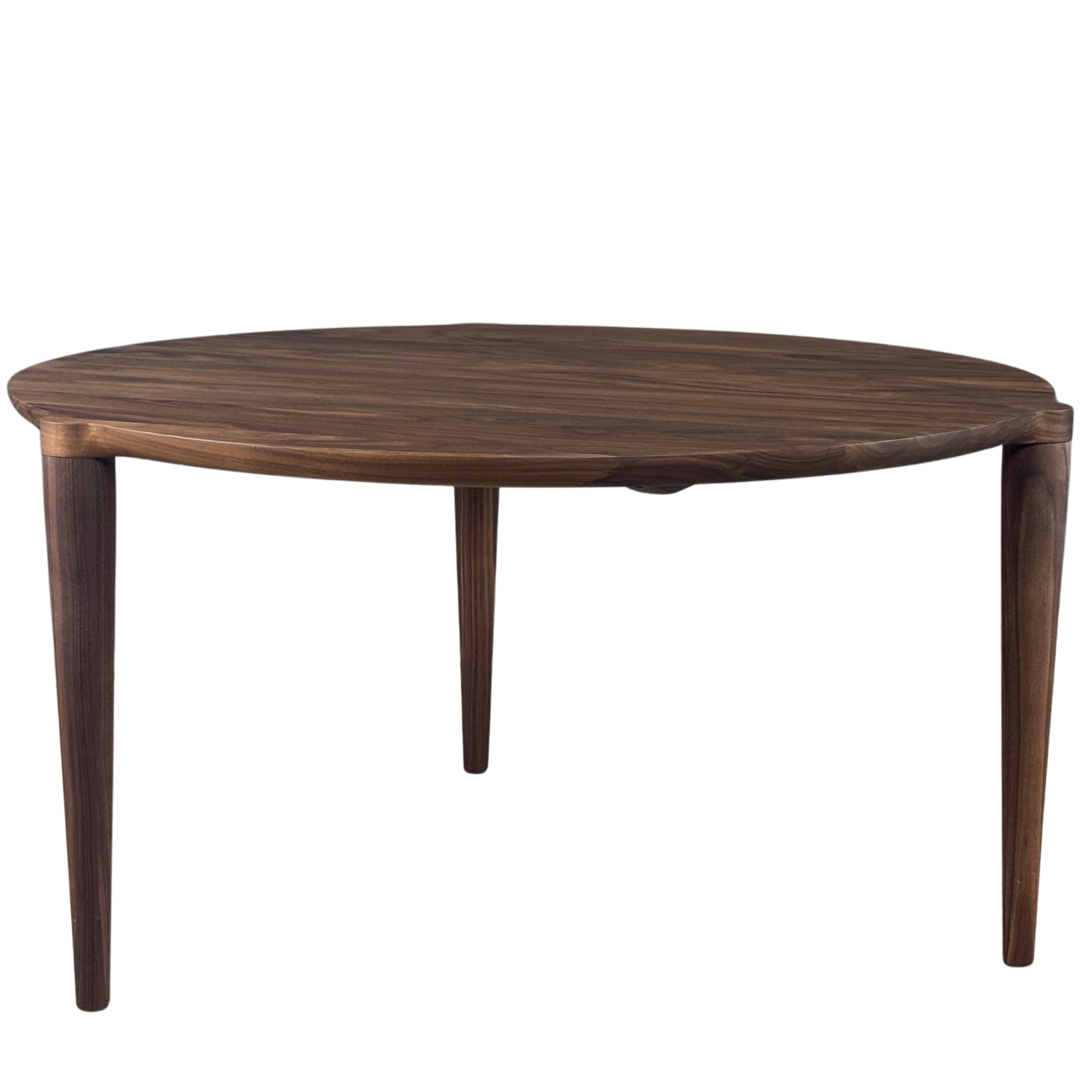 Nissen & Gehl : circular Orbit coffee table in walnut, Model AK550