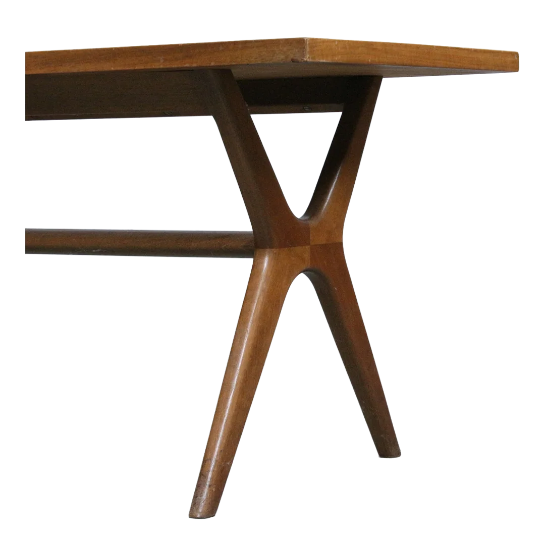1950s German : Berthold Müller tesserae tile & walnut coffee table