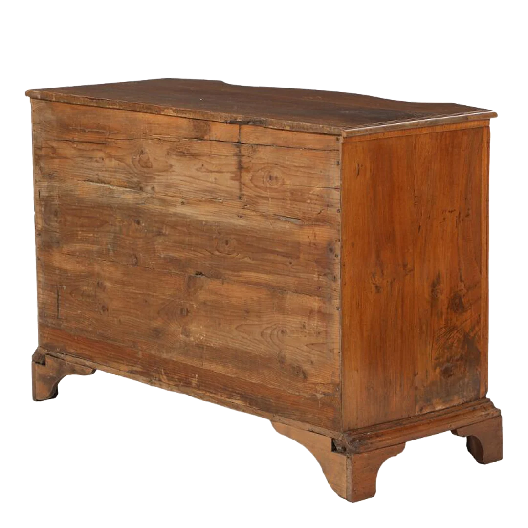 19thc French : Louis XV revival commode in serpentine walnut