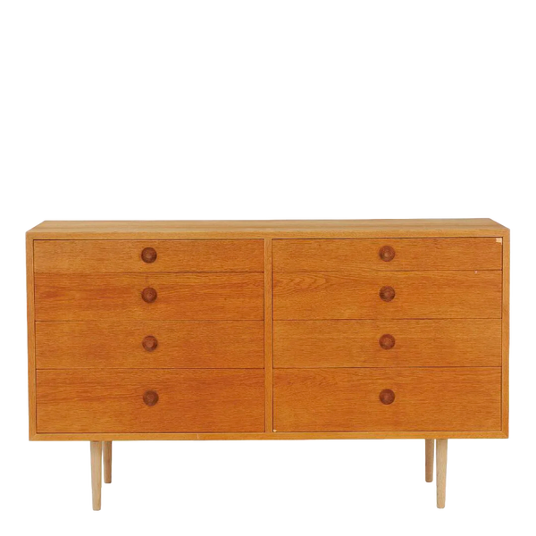 1960 Børge Mogensen : eight drawer oakwood double chest, Denmark