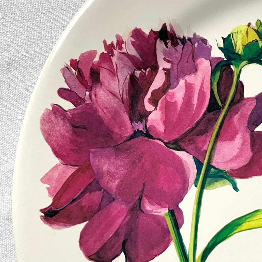 John Derian : Melamine Peony Plate