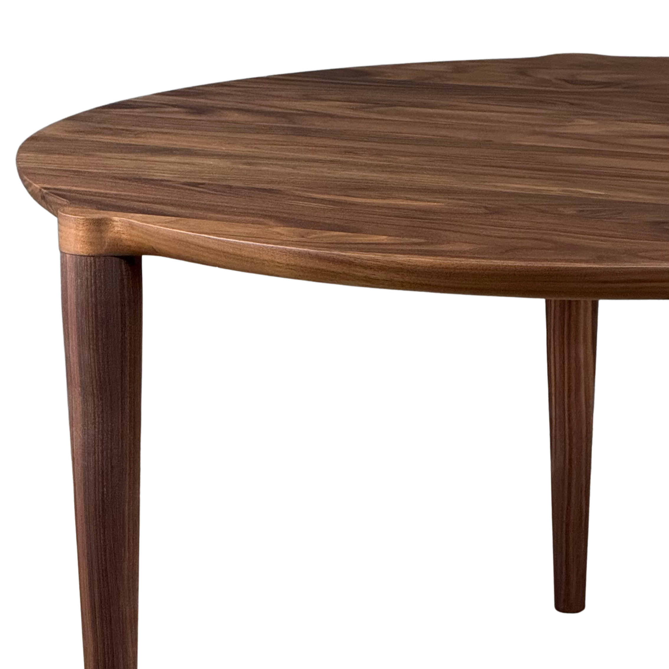 Nissen & Gehl : circular Orbit coffee table in walnut, Model AK550
