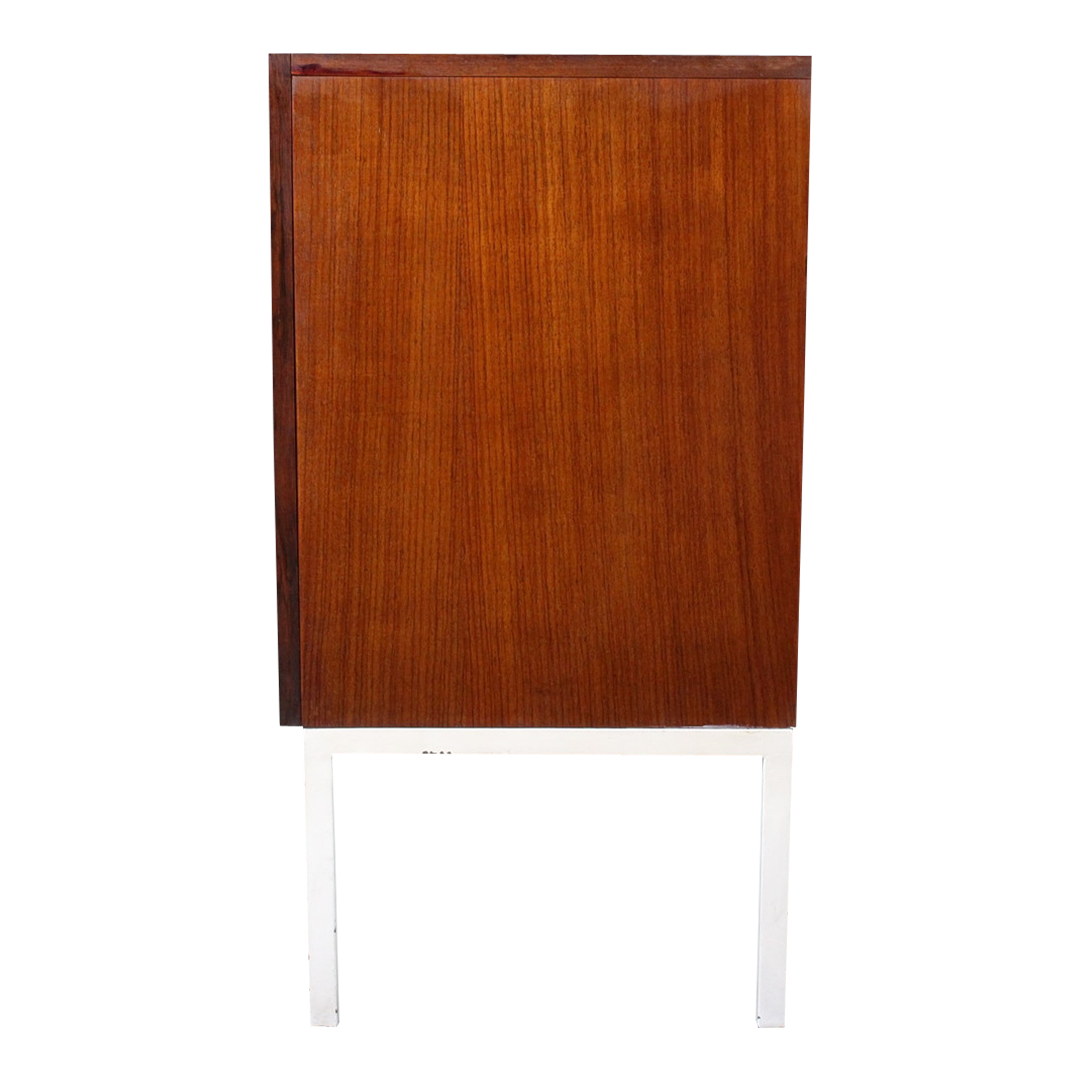 1960s Wilhelm Renz : geometric walnut 90" sideboard