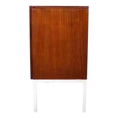 1960s Wilhelm Renz : geometric walnut 90" sideboard