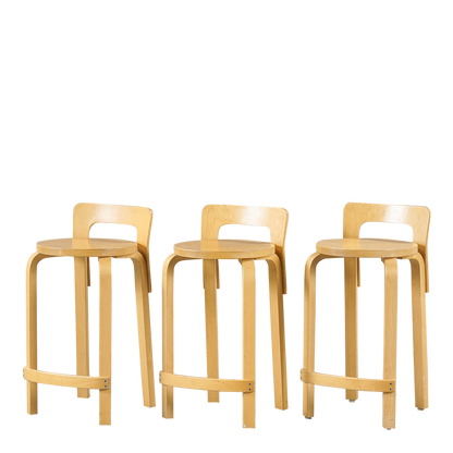 1930s design Alvar Aalto : model K65 birchwood counter stools 1930s design Alvar Aalto : model K65 birchwood counter stools