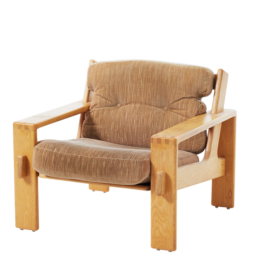 1970s Esko Pajamies : oakwood "Bonanza" armchair, Finland