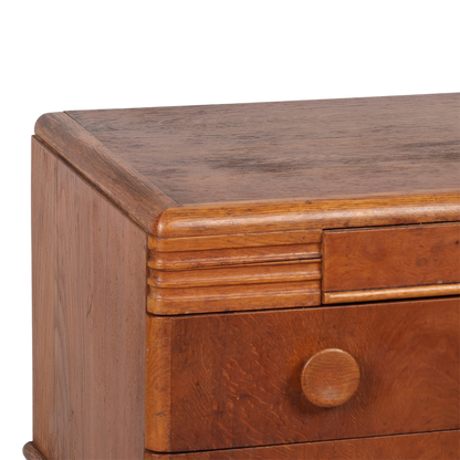 c1950 Swedish :  small oakwood dresser with reeded decor