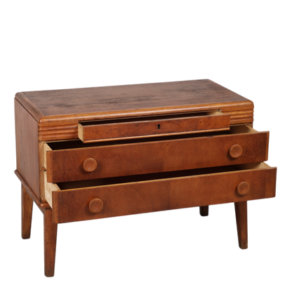 c1950 Swedish :  small oakwood dresser with reeded decor