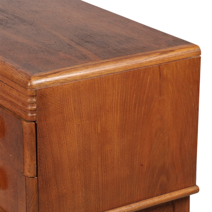 c1950 Swedish :  small oakwood dresser with reeded decor