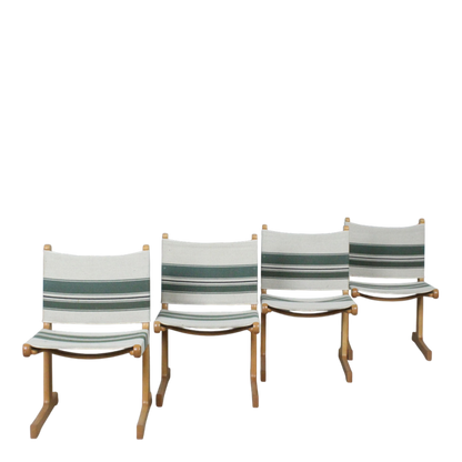 1970s Ditte & Adrian Heath : Cantilevered oak & canvas dining set, CADO