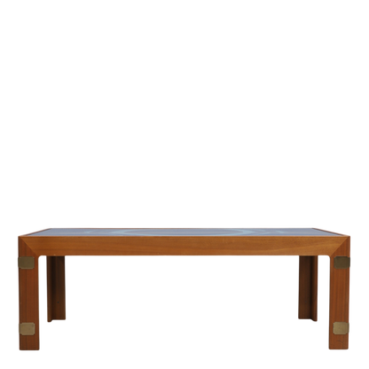 1970s Bra Bohag : "Konsul" enameled walnut coffee table, Sweden