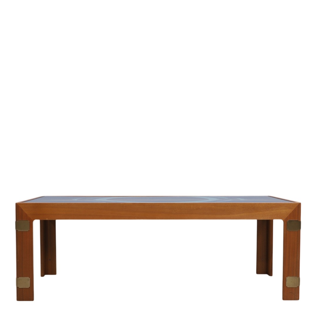 1970s Bra Bohag : "Konsul" enameled walnut coffee table, Sweden