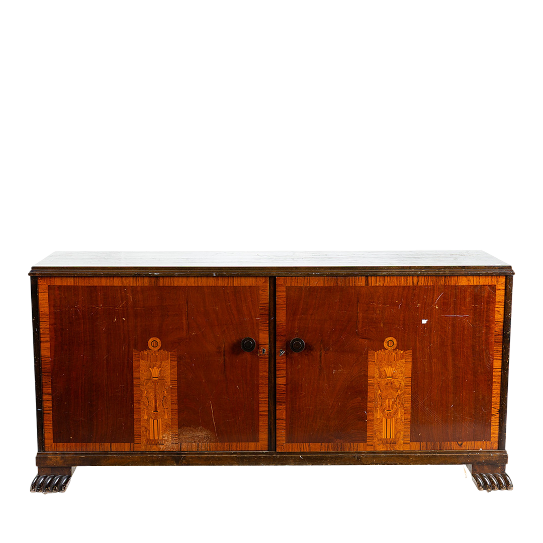 1930s Swedish Grace : 2-door sideboard with marquetry inlay