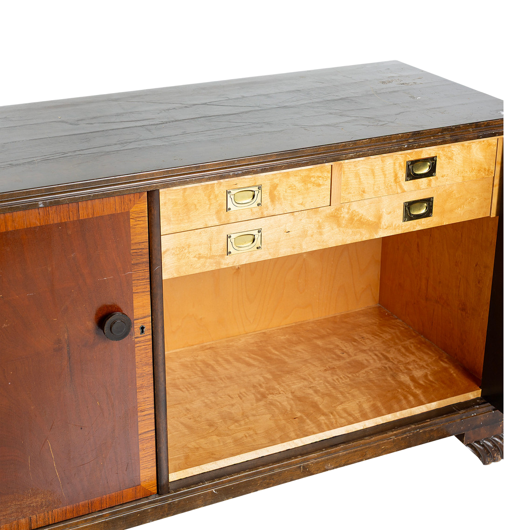 1930s Swedish Grace : 2-door sideboard with marquetry inlay