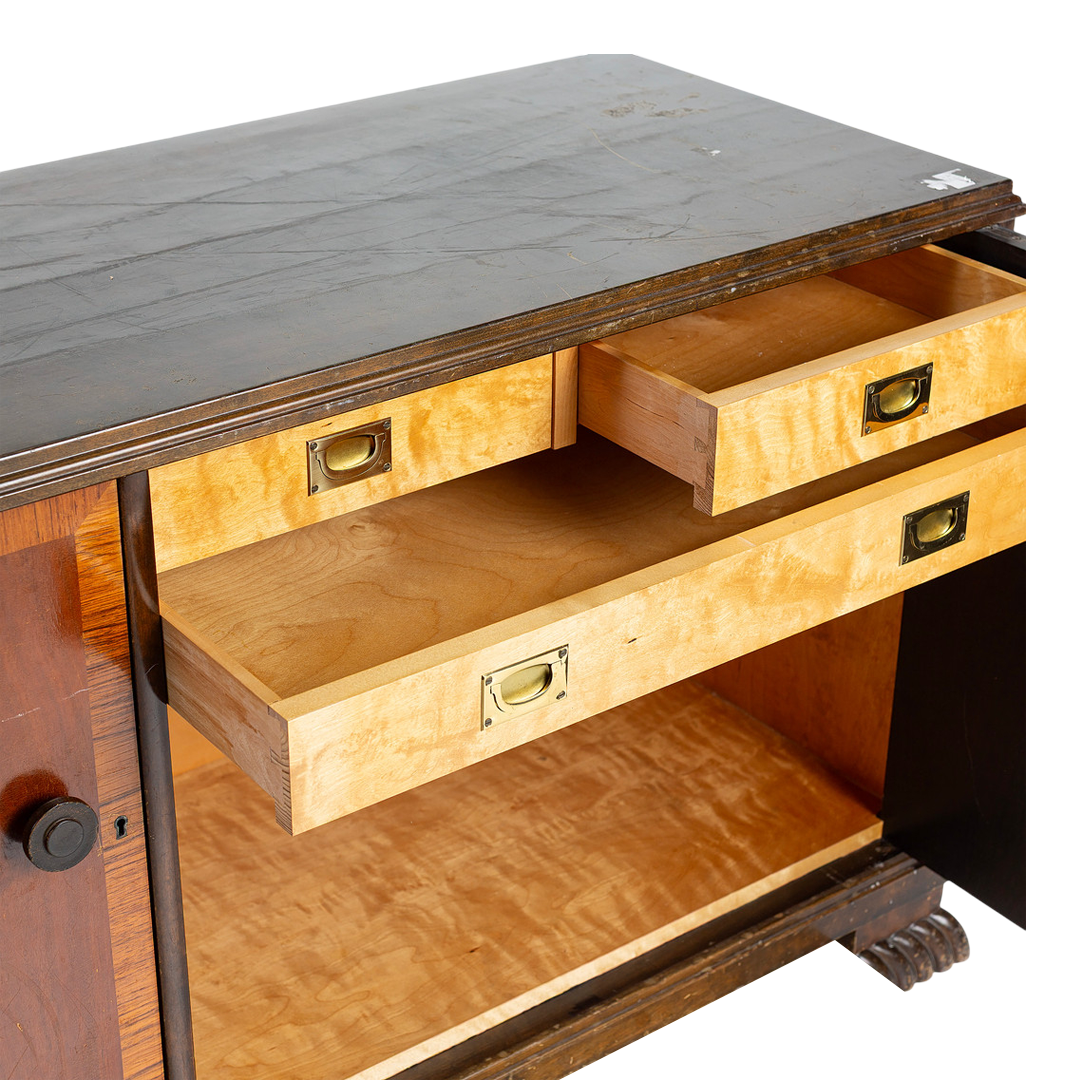 1930s Swedish Grace : 2-door sideboard with marquetry inlay