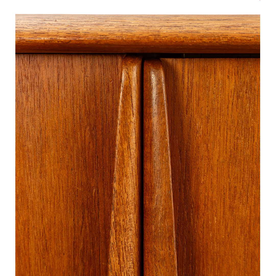 1960s Svend Åge Madsen : 95" four-door teakwood sideboard, Denmark