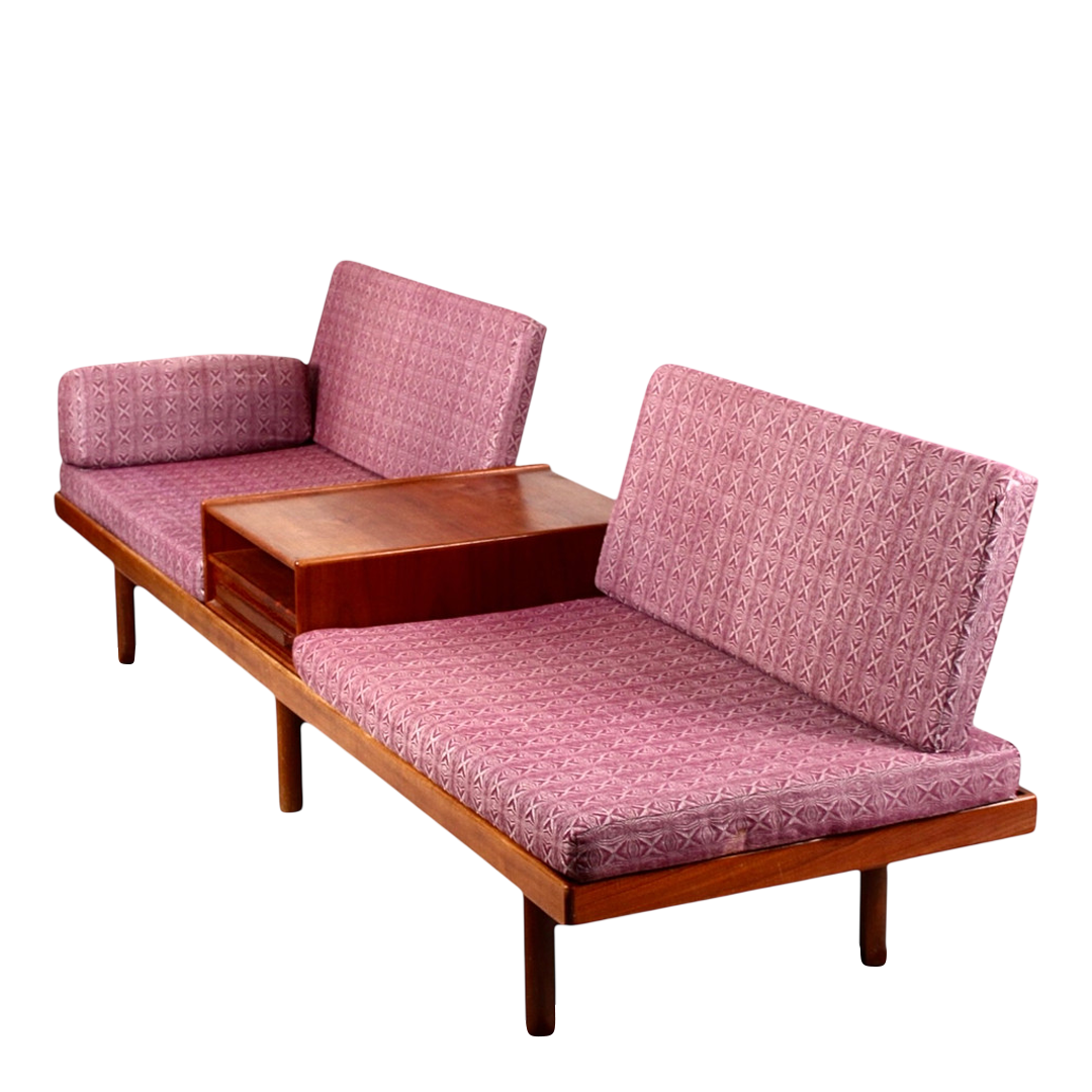 1960s Karl Sørli & Sønner : modular teakwood platform sofa, Norway