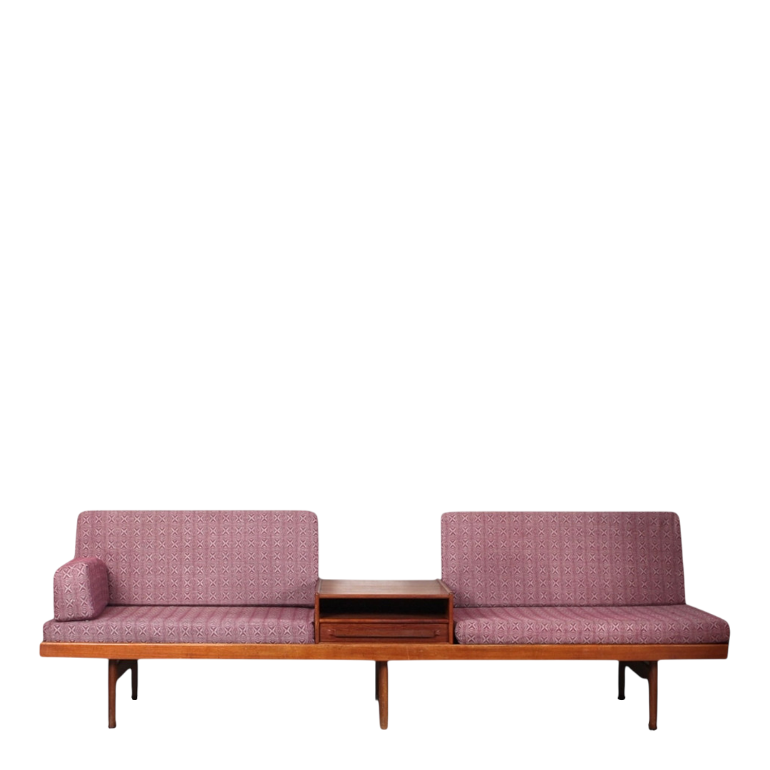 1960s Karl Sørli & Sønner : modular teakwood platform sofa, Norway