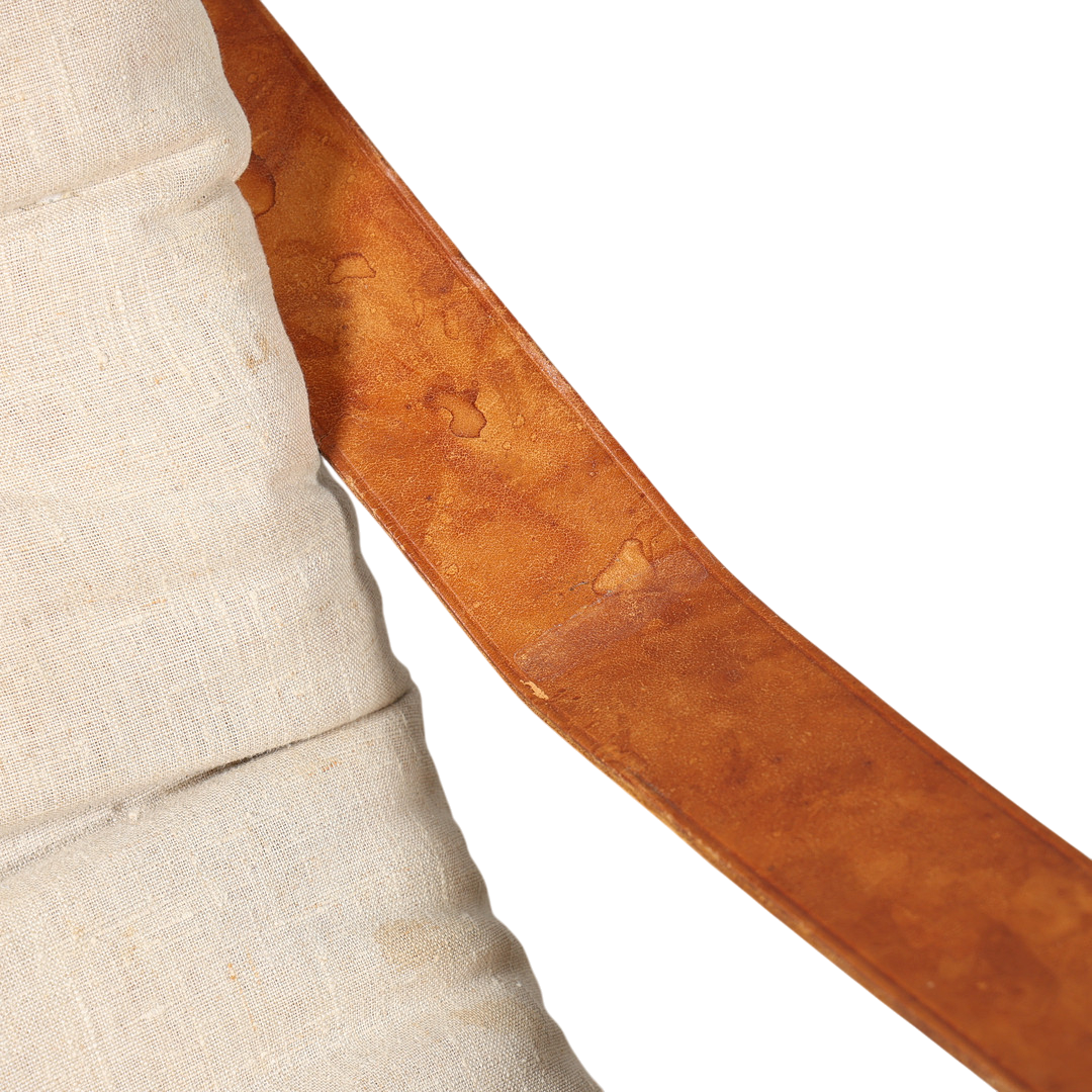 1969 Knud Færch : bent beechwood & canvas "Bolman" armchair