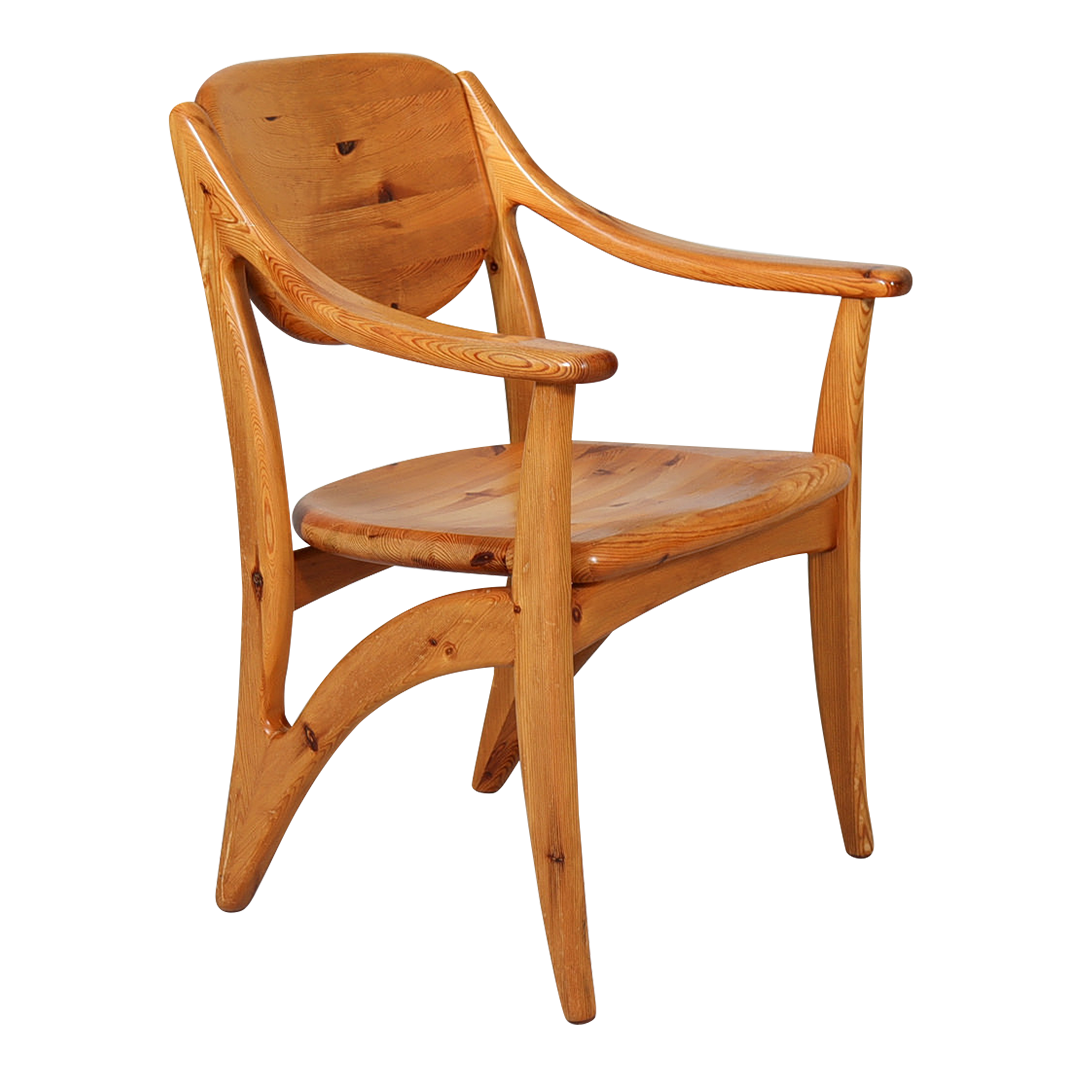 1970s Scandinavian : set four Rainer Daumiller style pinewood dining chairs