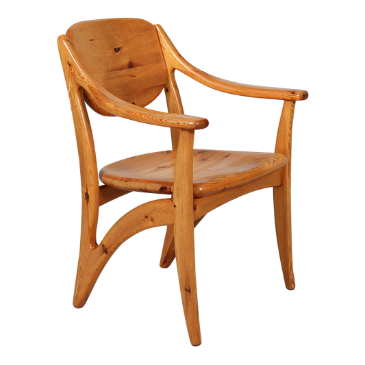 1970s Scandinavian : set four Rainer Daumiller style pinewood dining chairs