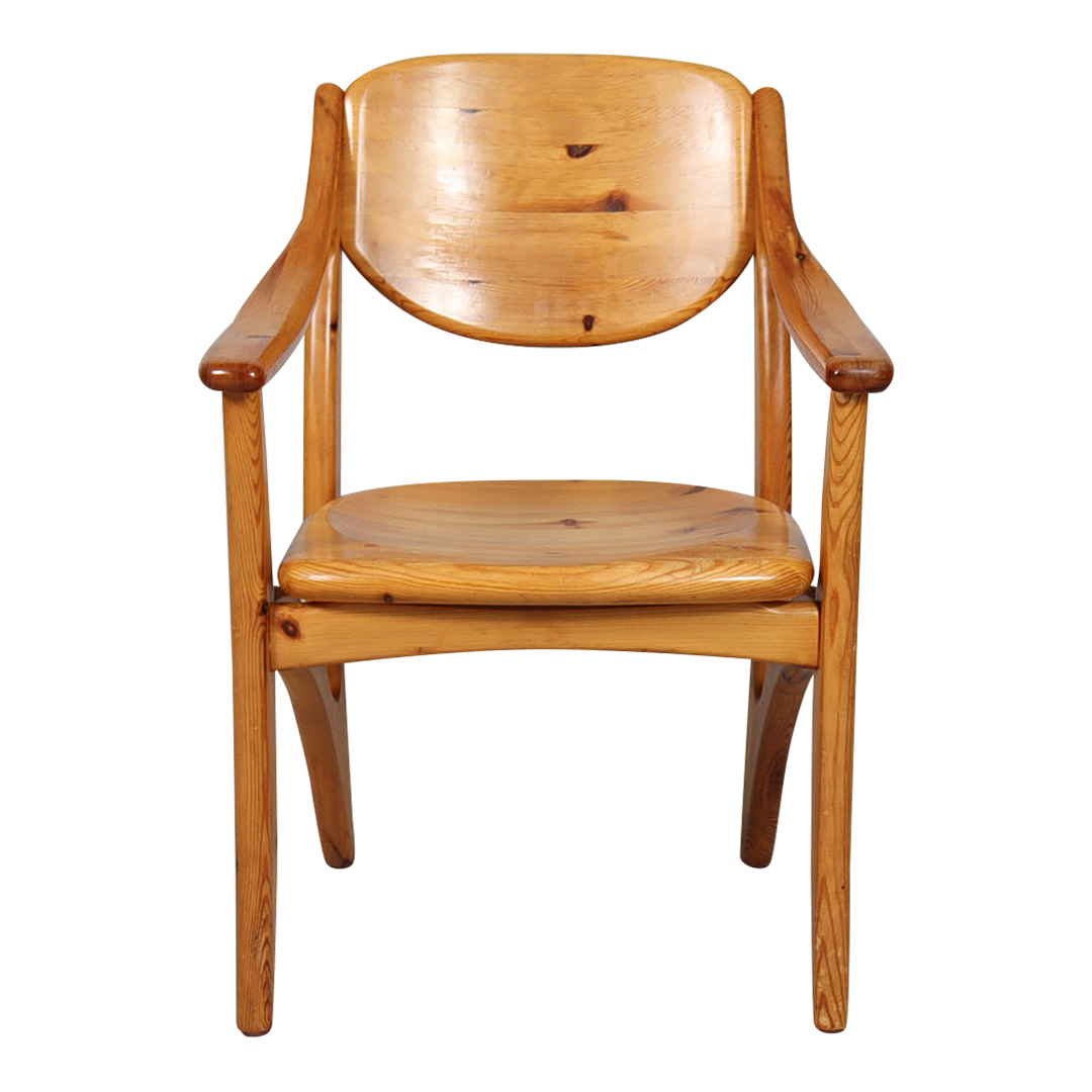 1970s Scandinavian : set four Rainer Daumiller style pinewood dining chairs