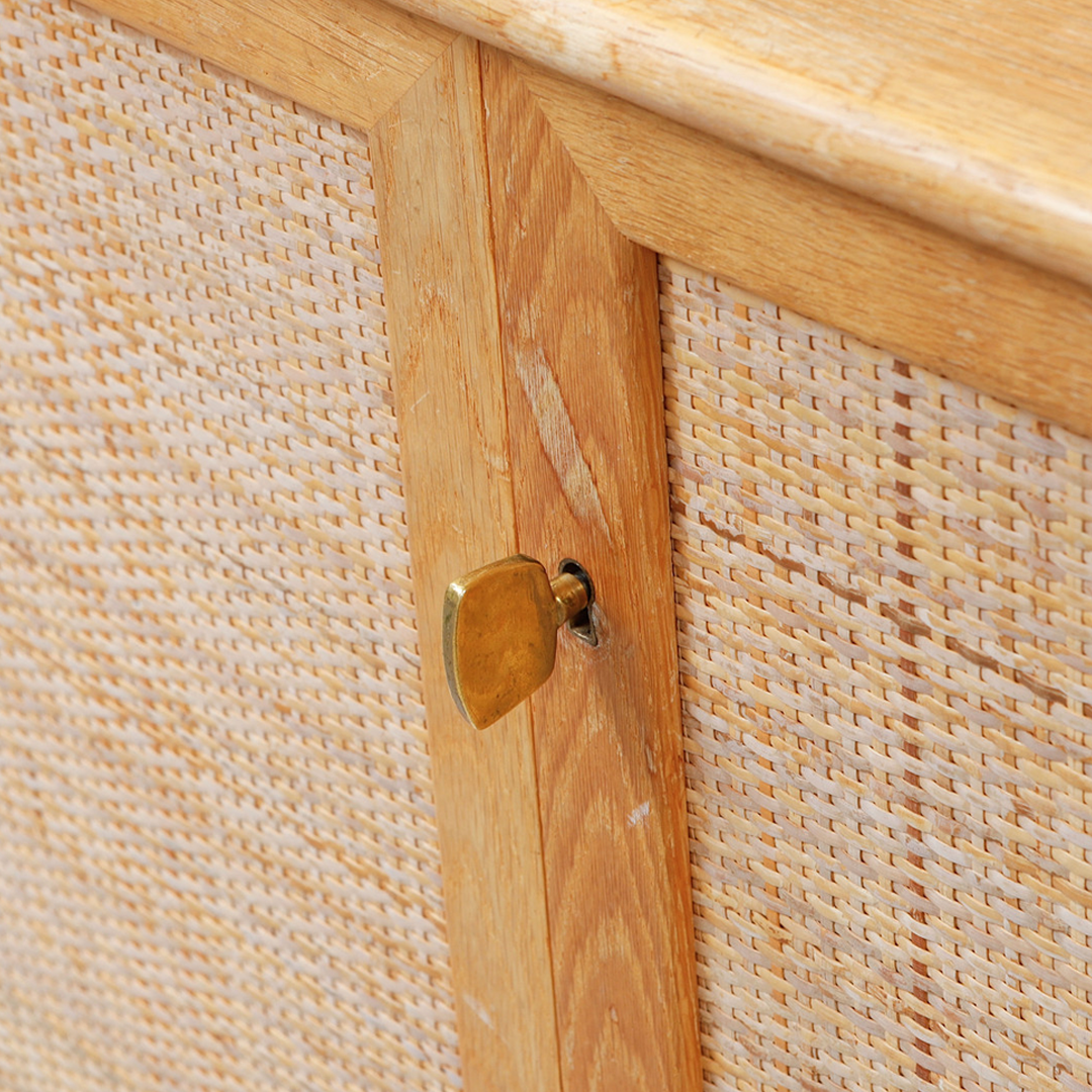 1960s Alf Svensson : oak and rattan 