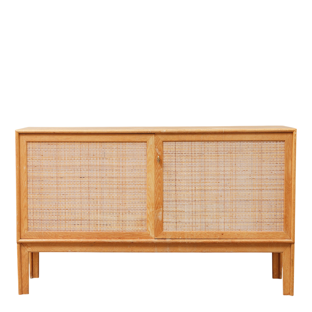 1960s Alf Svensson : oak and rattan 
