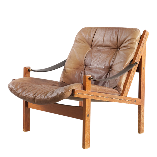 1970s Torbjørn Afdal : light leather & canvas sling 