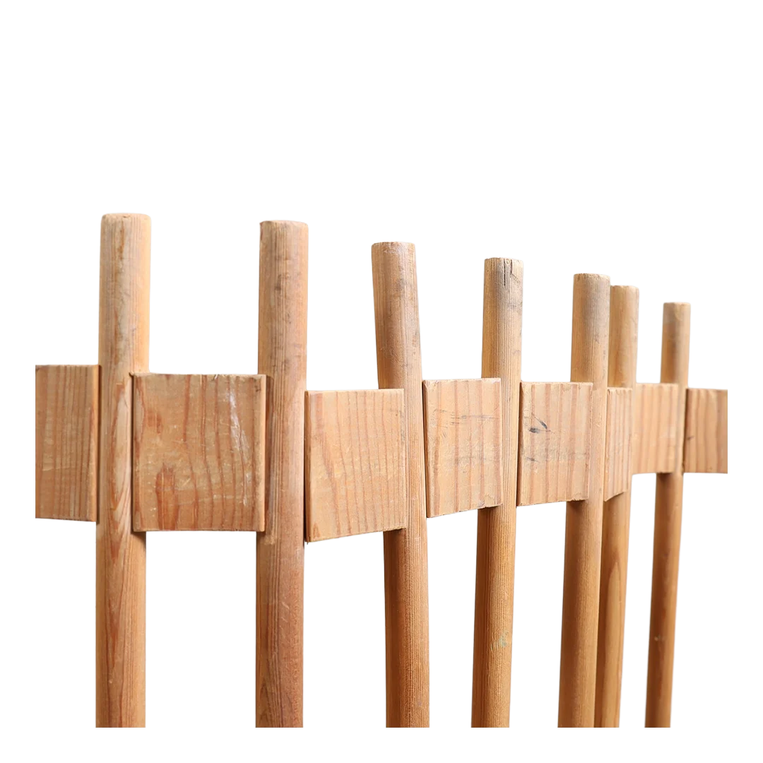 1950s Swedish : multi-panel 10' folding screen in light beechwood