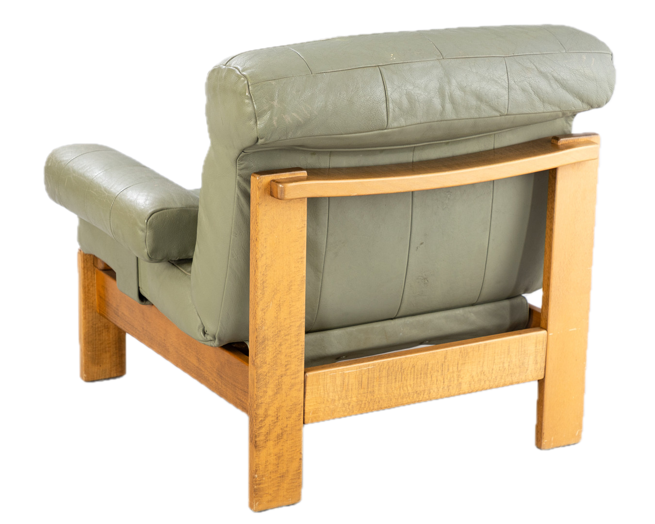 1970s Rolf Benz : modular light sage green leather lounge seating