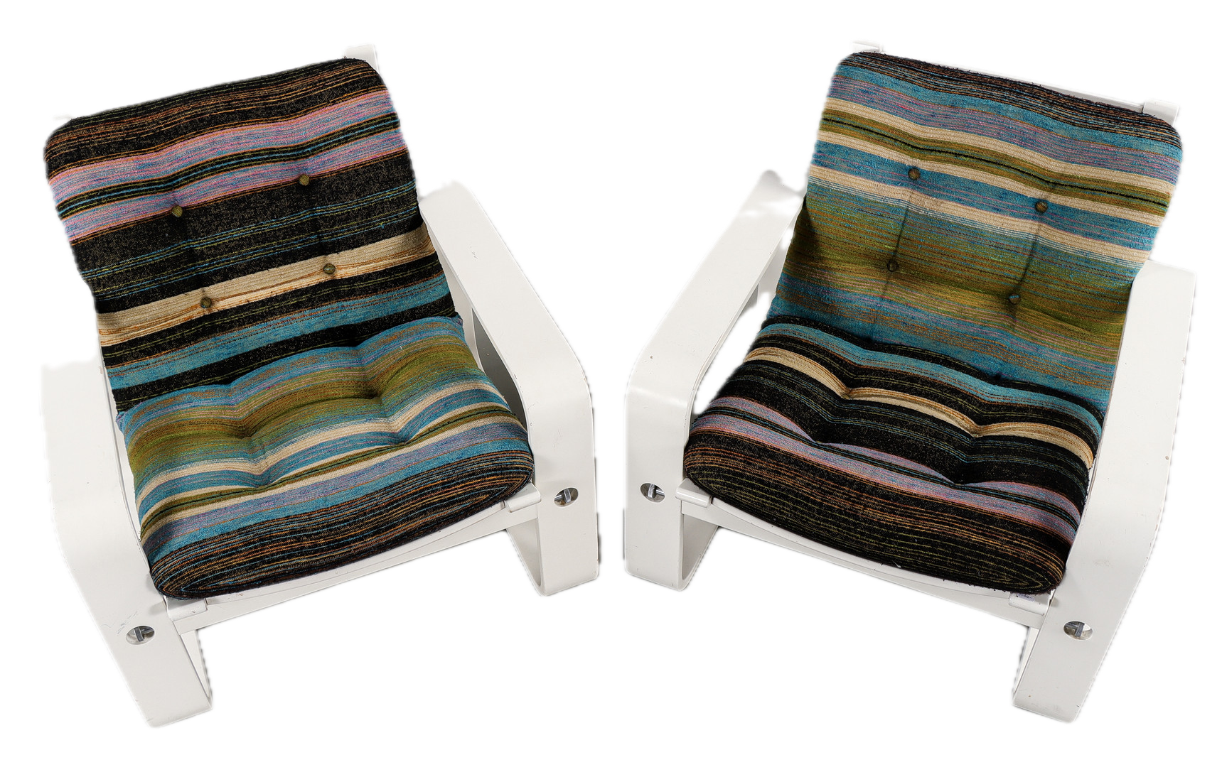 1970s Knud Færch : pair of white lacquered 