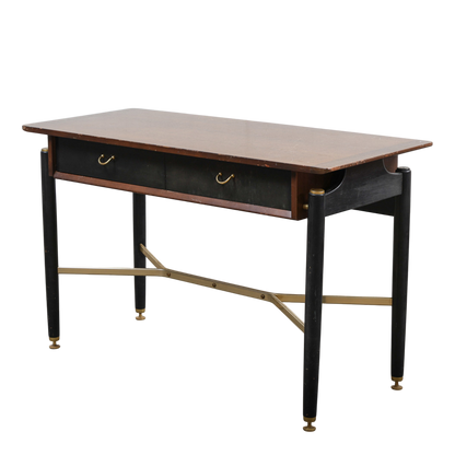 1958 British G-Plan : "Liberanza" desk in mahogany & brass
