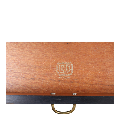 1958 British G-Plan : "Liberanza" desk in mahogany & brass