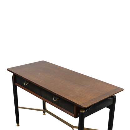 1958 British G-Plan : "Liberanza" desk in mahogany & brass
