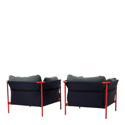 1999 Ronan and Erwin Bouroullec : pair "Can" lounge chairs, canvas & steel