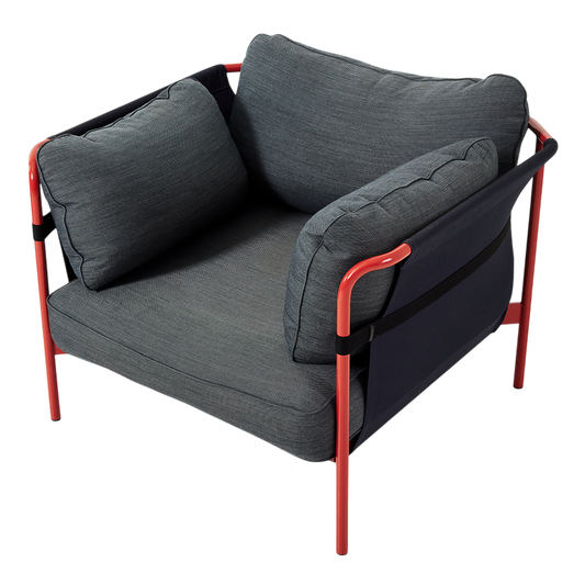 1999 Ronan and Erwin Bouroullec : pair "Can" lounge chairs, canvas & steel