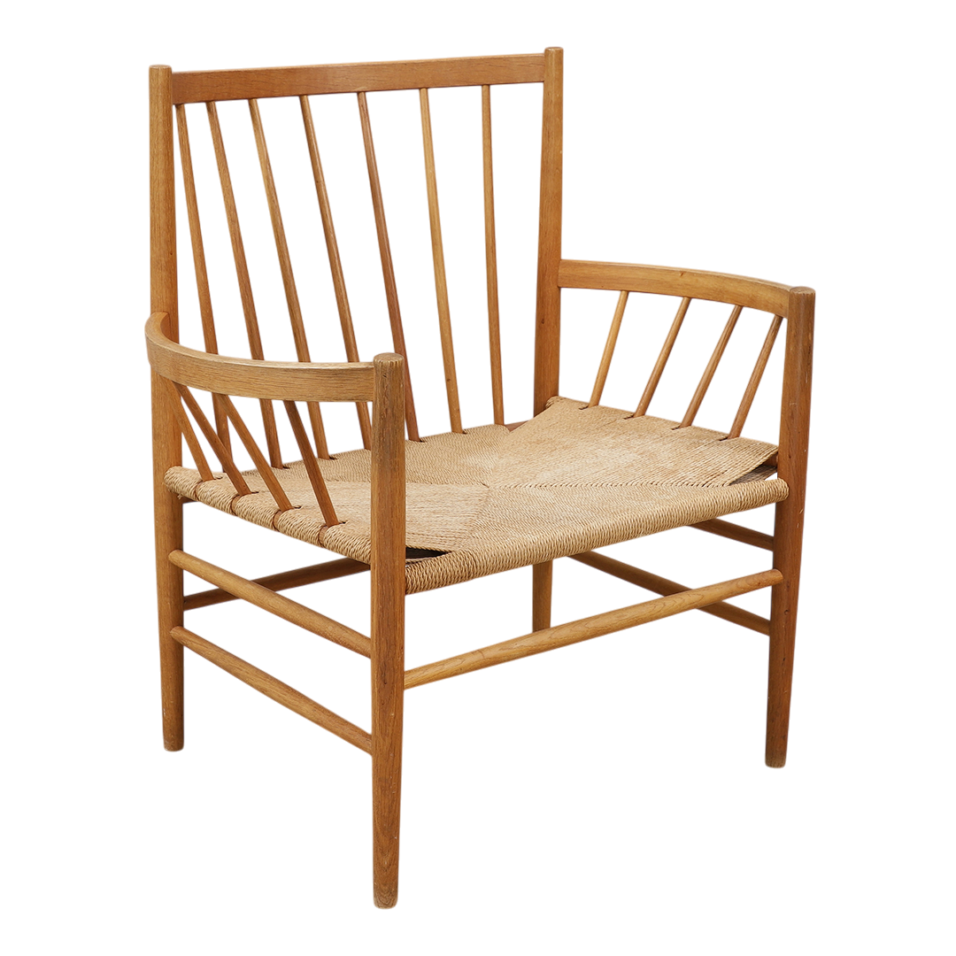 1960s Jorgen Baekmark : Model J82 chair, beech & papercord