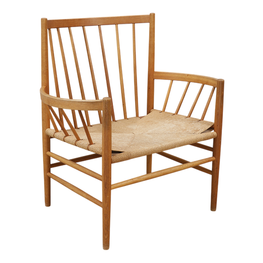 1960s Jorgen Baekmark : Model J82 chair, beech & papercord