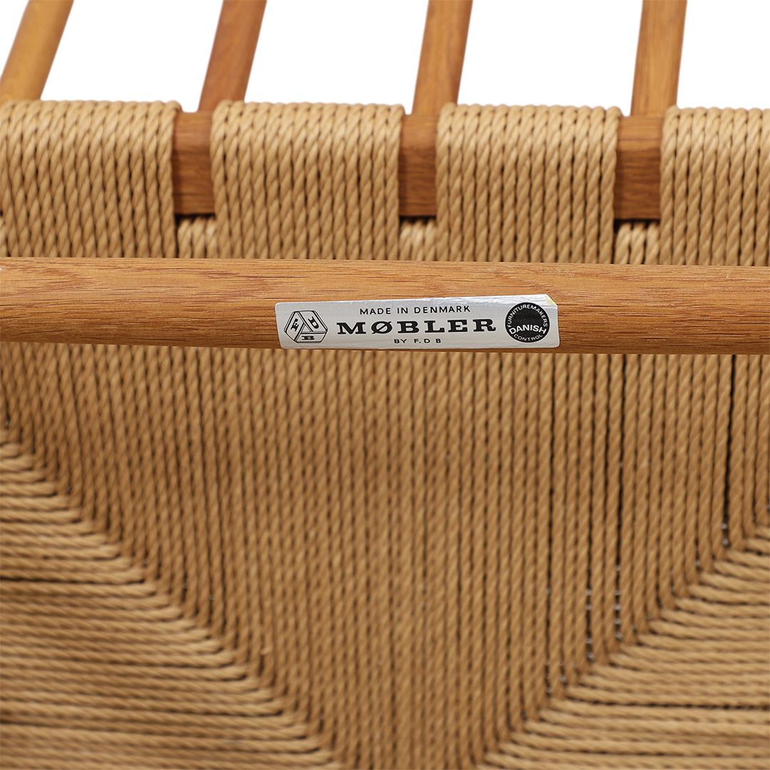 1960s Jorgen Baekmark : Model J82 chair, beech & papercord