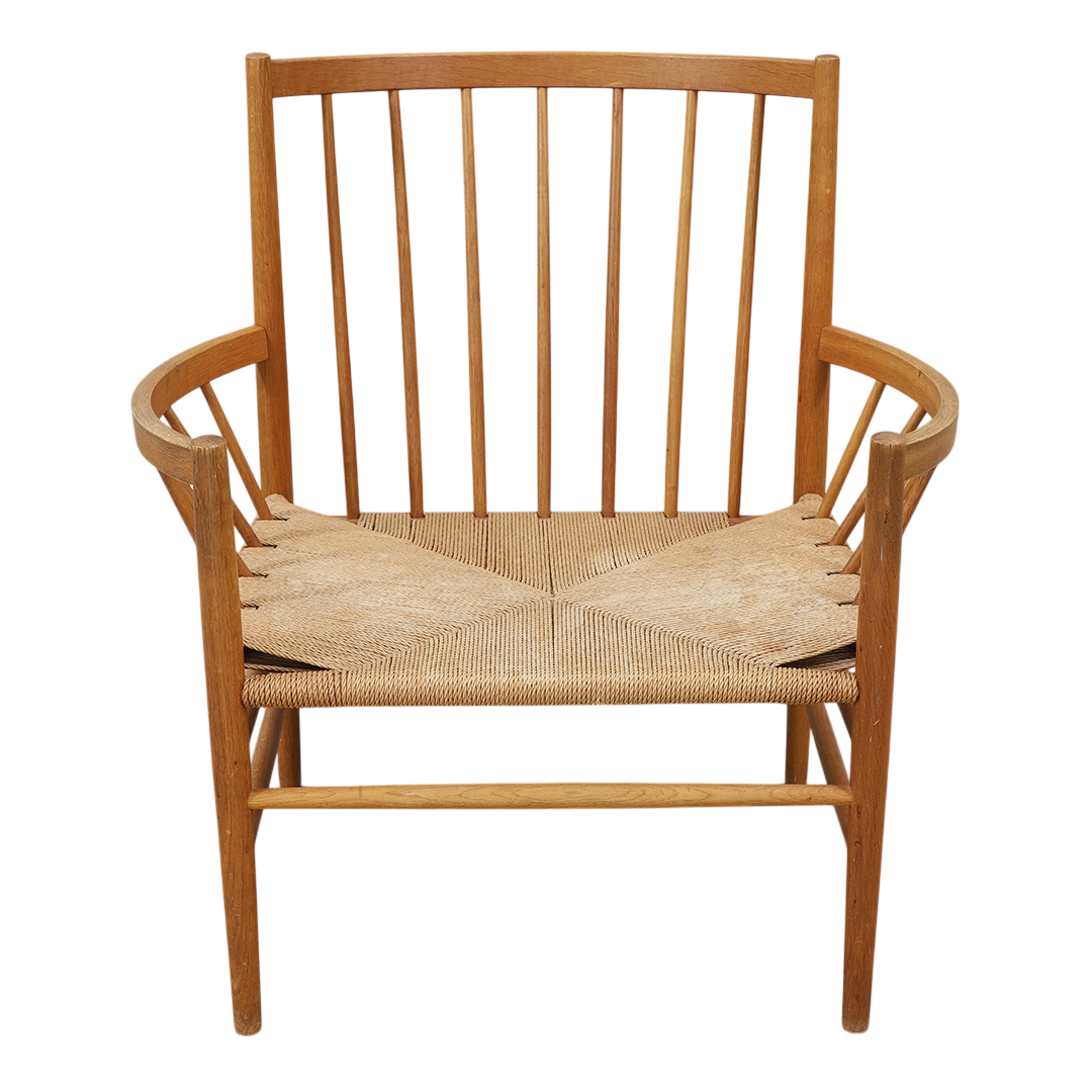 1960s Jorgen Baekmark : Model J82 chair, beech & papercord