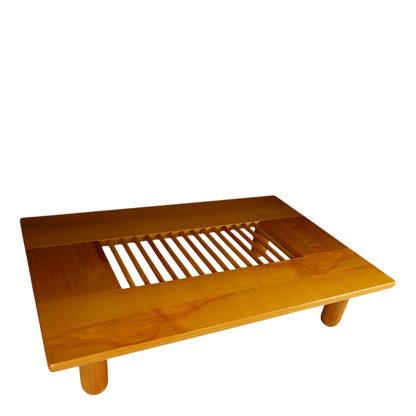 c1980 Roberto Pamio : solid cherrywood doweled coffee table