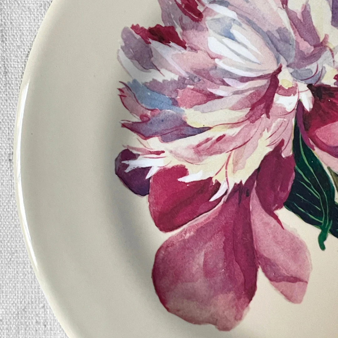John Derian : Melamine Peony Plate