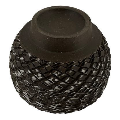 Rondell Meeks : tooled Dark Clay + Porcelain Slip vase