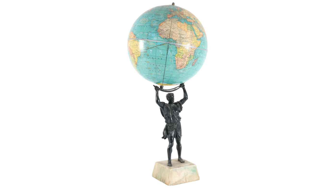 Cram's Universal Atlas Globe statue