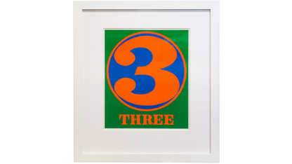 Robert Indiana : "Three" Serigraph, Edition Domberger