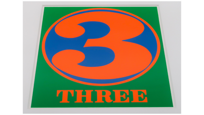 Robert Indiana : "Three" Serigraph, Edition Domberger