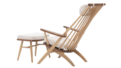 Tateishi Shoichi oak & walnut lounge chair